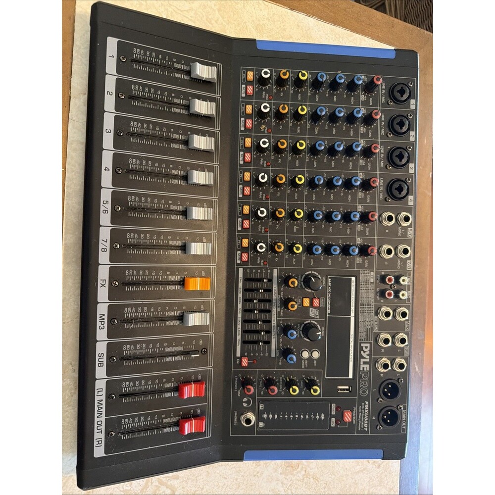 Pyle PRO PMXU88BT 8 Channel Studio Mixer w/ Power Cord NICE! Free Shipping!